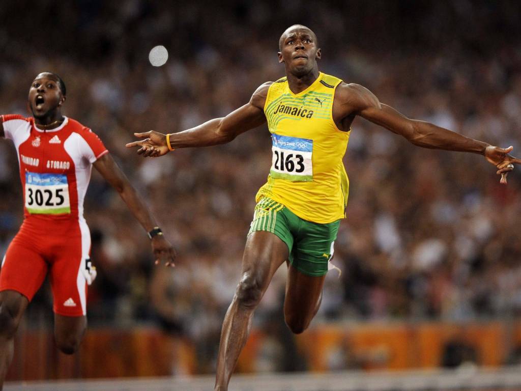 Usain Bolt arrow