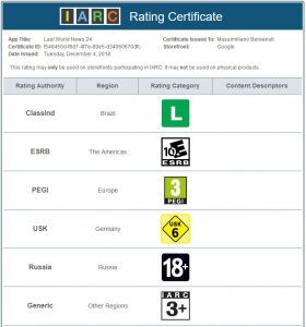 Last World News 24 gratis per android 10 Last World News 24 IARC Certificate